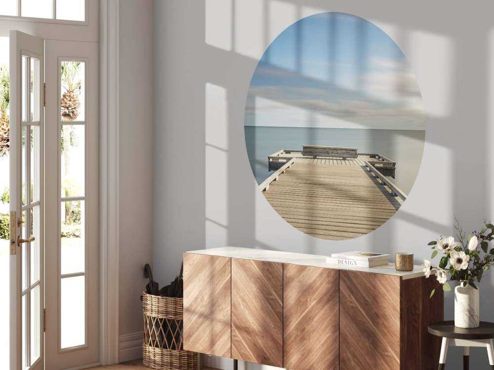 Lange houten steiger
