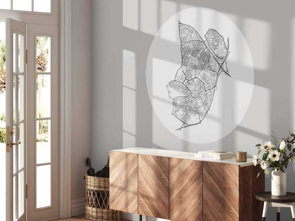 Plattegrond van Amersfoort, wit