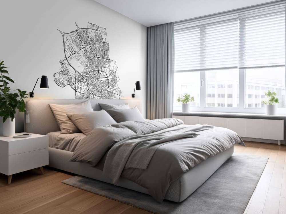 Plattegrond van Eindhoven, wit