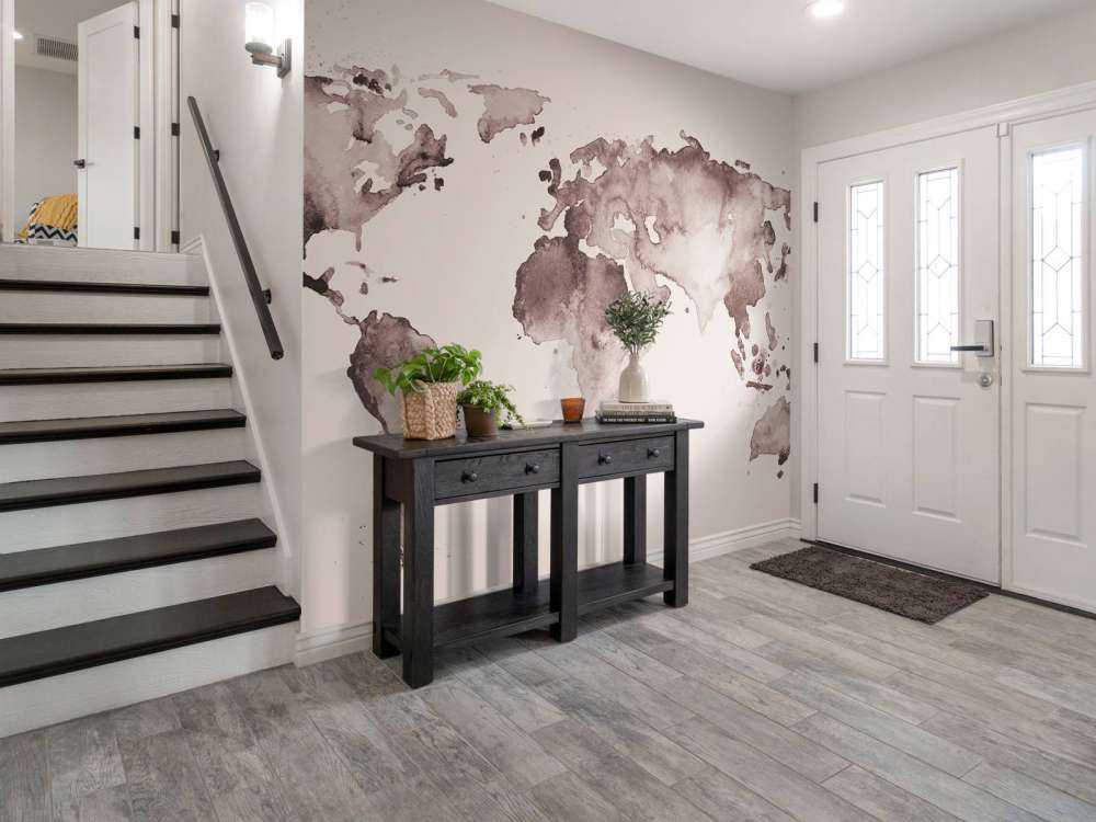 Wereldkaart in sepia