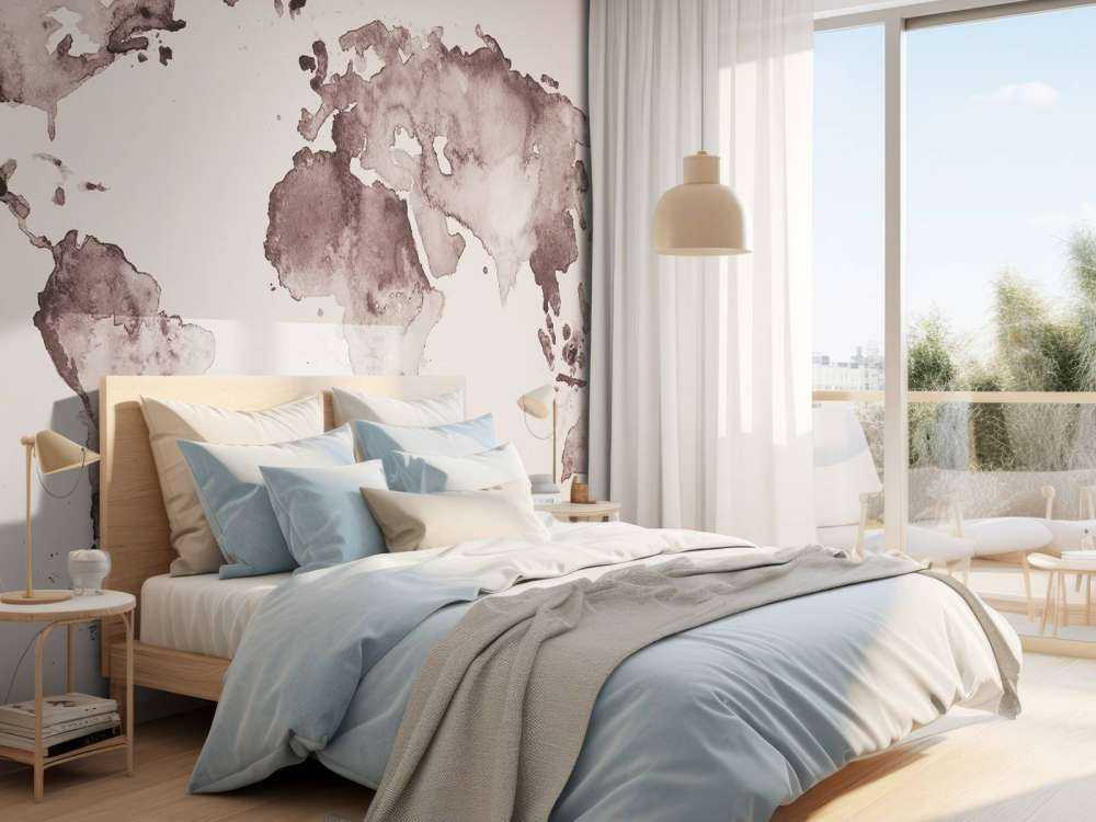 Wereldkaart in sepia