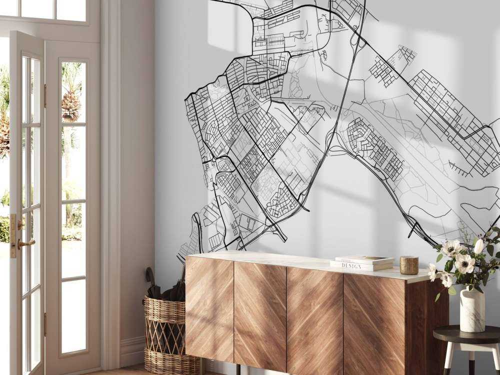 Plattegrond Amsterdam oost, wit
