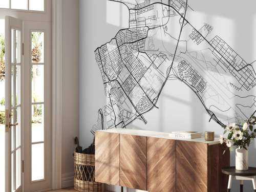 Plattegrond Amsterdam oost, wit