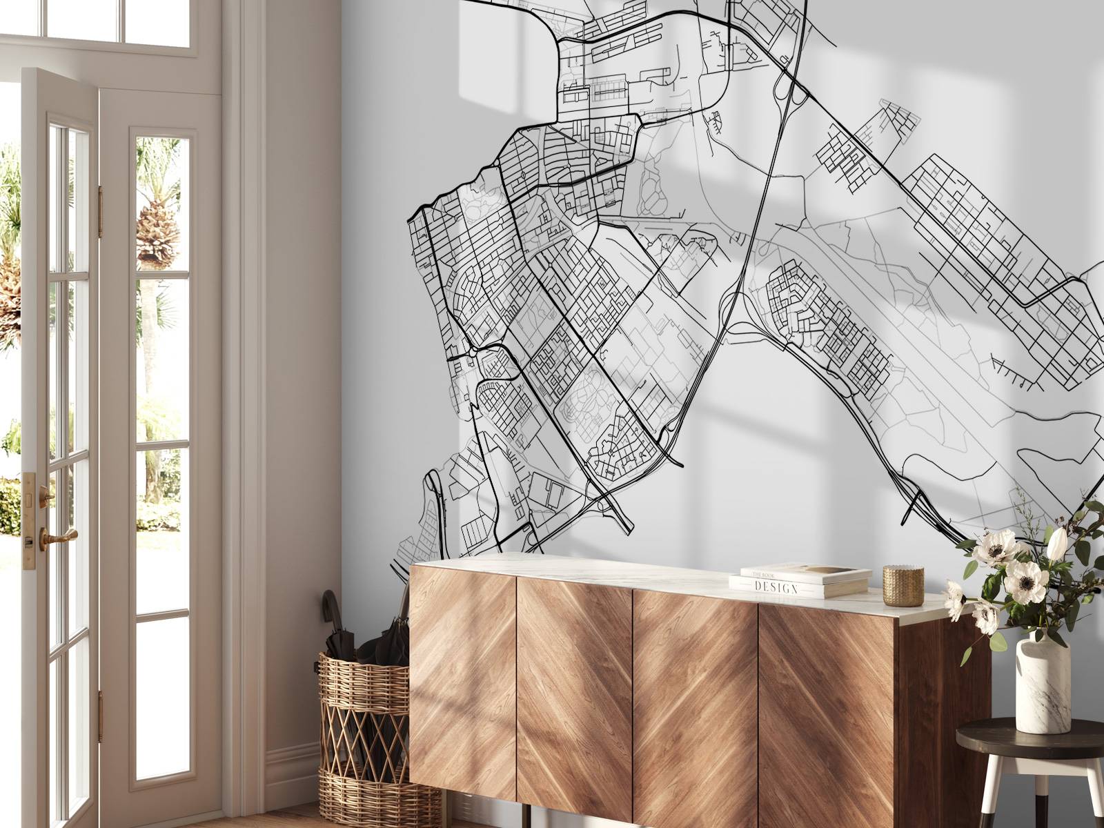 Plattegrond Amsterdam oost, wit