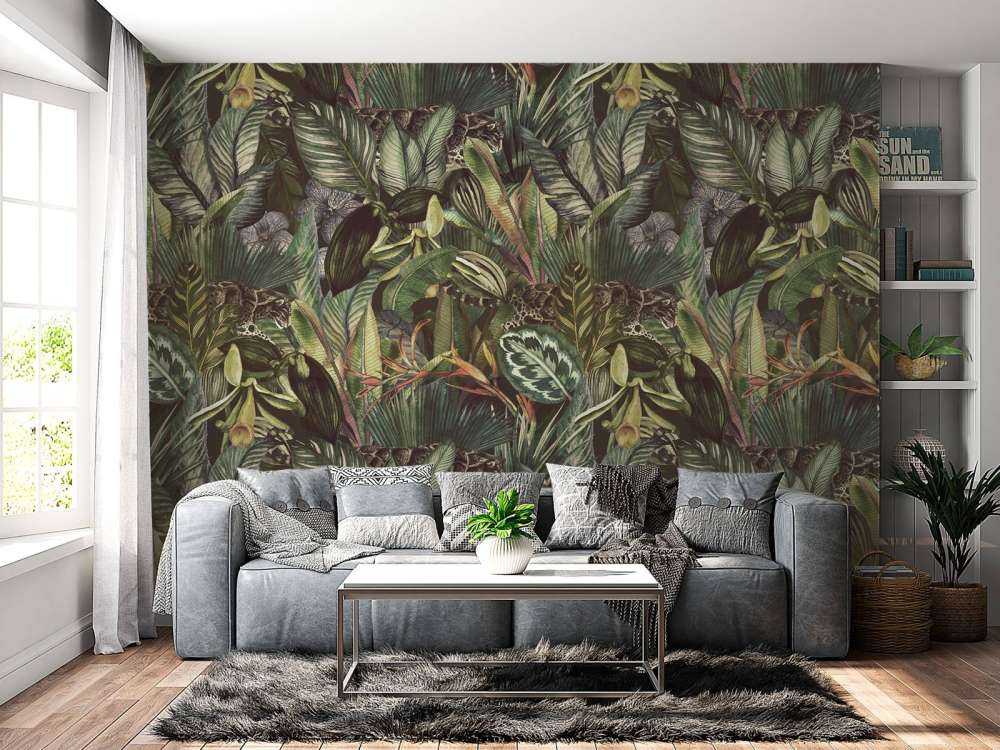 Luipaard tussen de bladeren