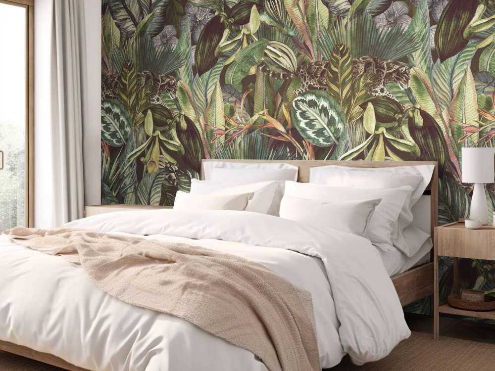 Luipaard tussen de bladeren