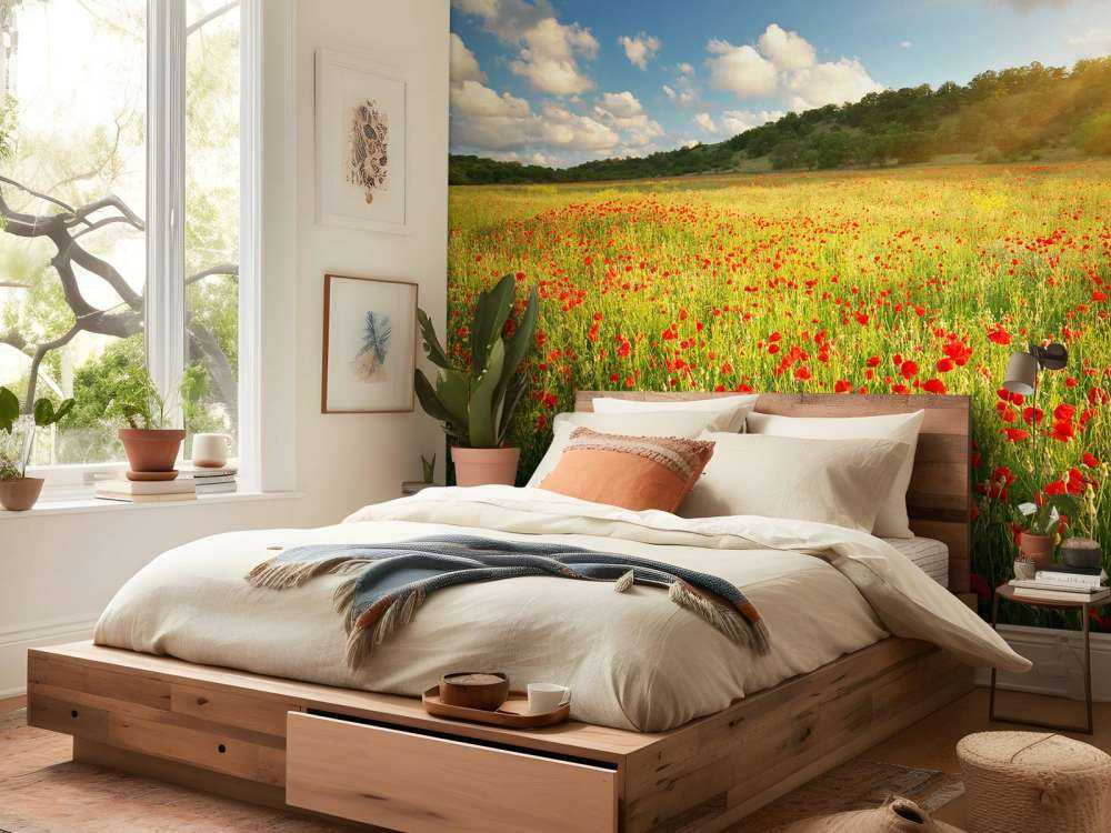 Klaprozen met Zonsondergang