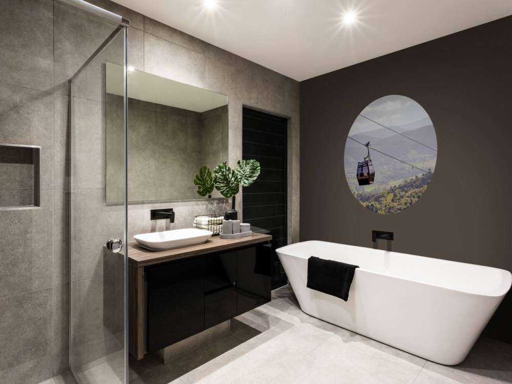 Kabelbaan in een berglandschap