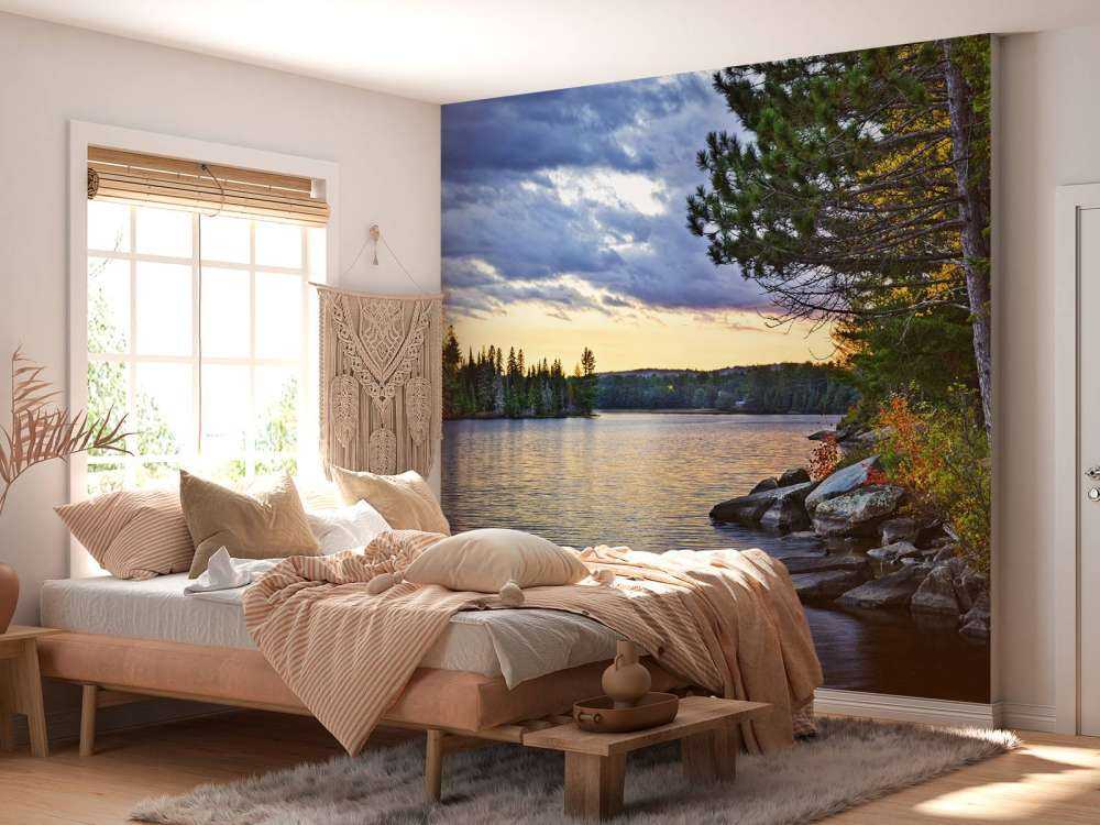 Zonsondergang aan het meer