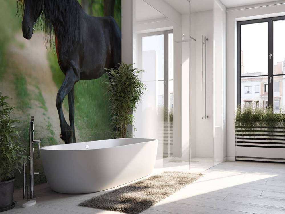 Fries Paard op een Zandweg