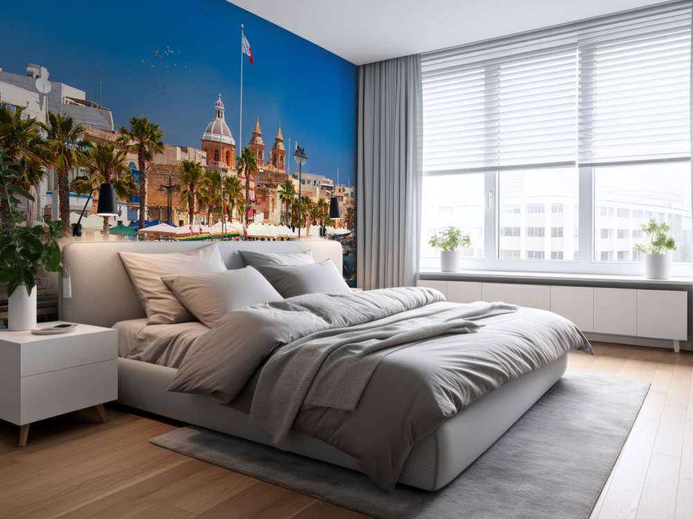 Traditionele boten in de haven van Marsaxlokk, Malta