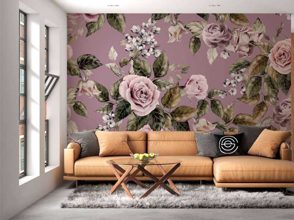 Roze rozen met een roze achtergrond