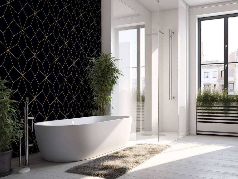 Abstracte lijnen, goud