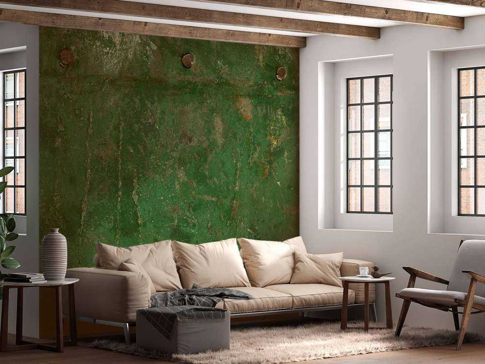 Groen geoxideerd metaal