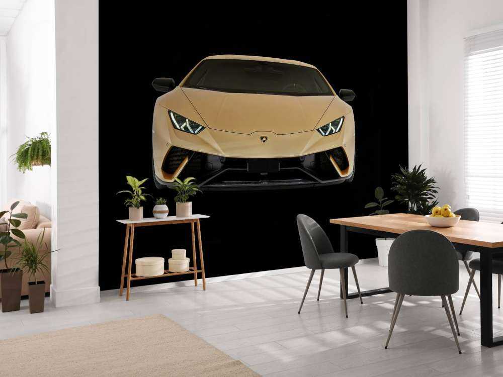 Lamborghini Huracán - Voorkant, zwart