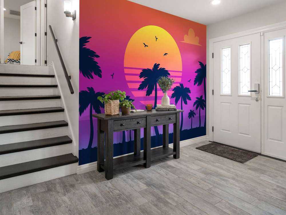 Illustratie van een zonsondergang