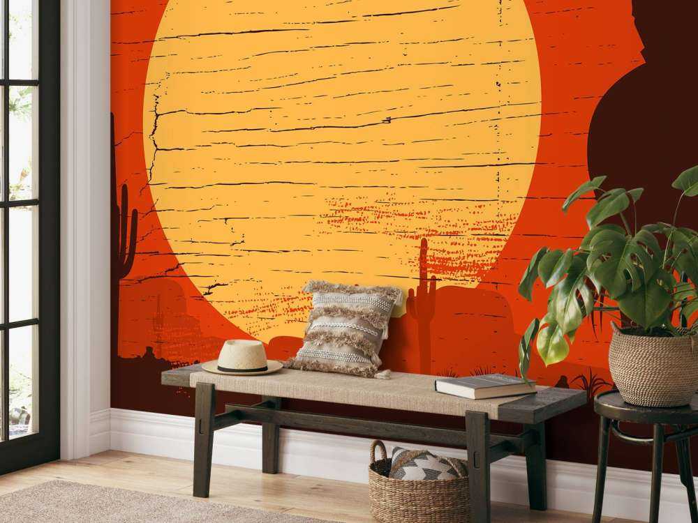 Cowboy in de woestijn