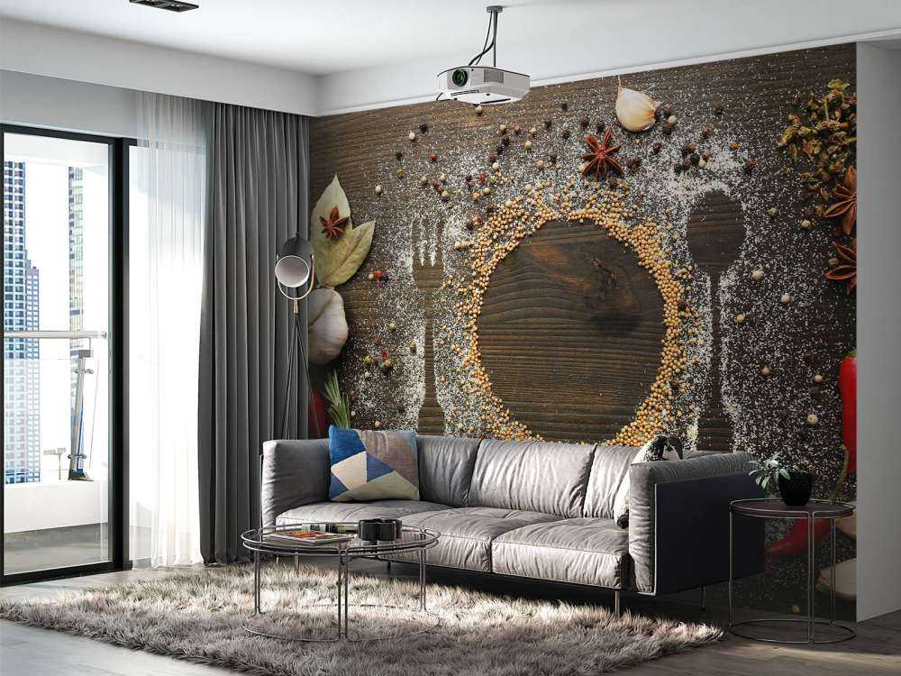 Kruiden op een eettafel