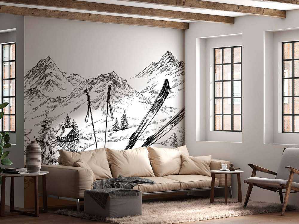 Wintersport tekening