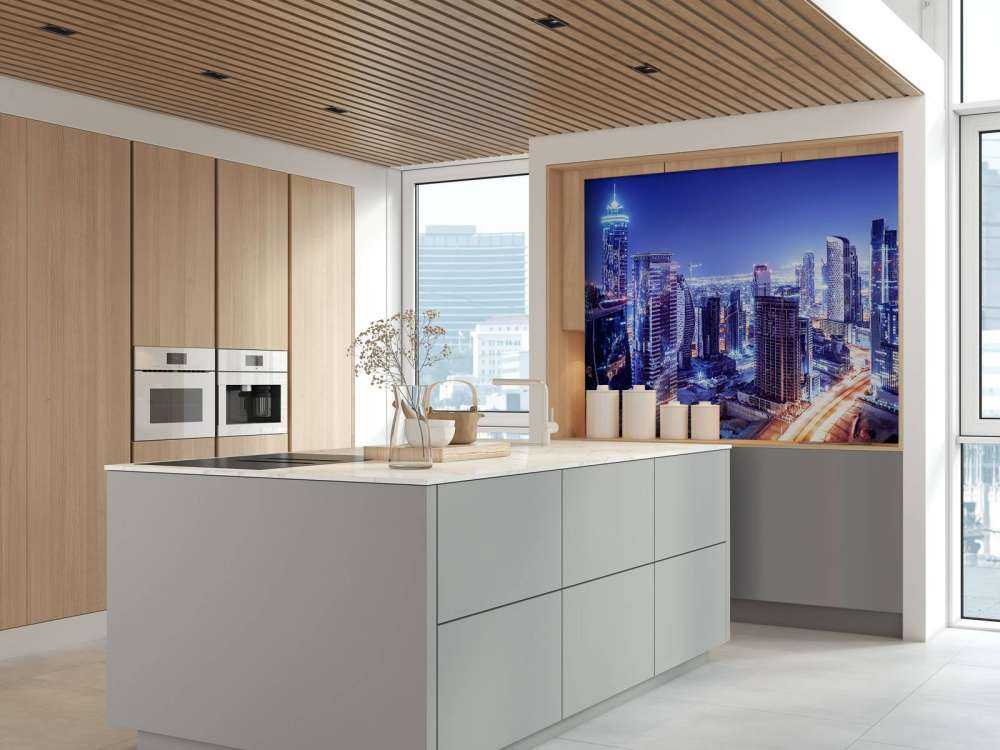 Dubai met een blauw effect