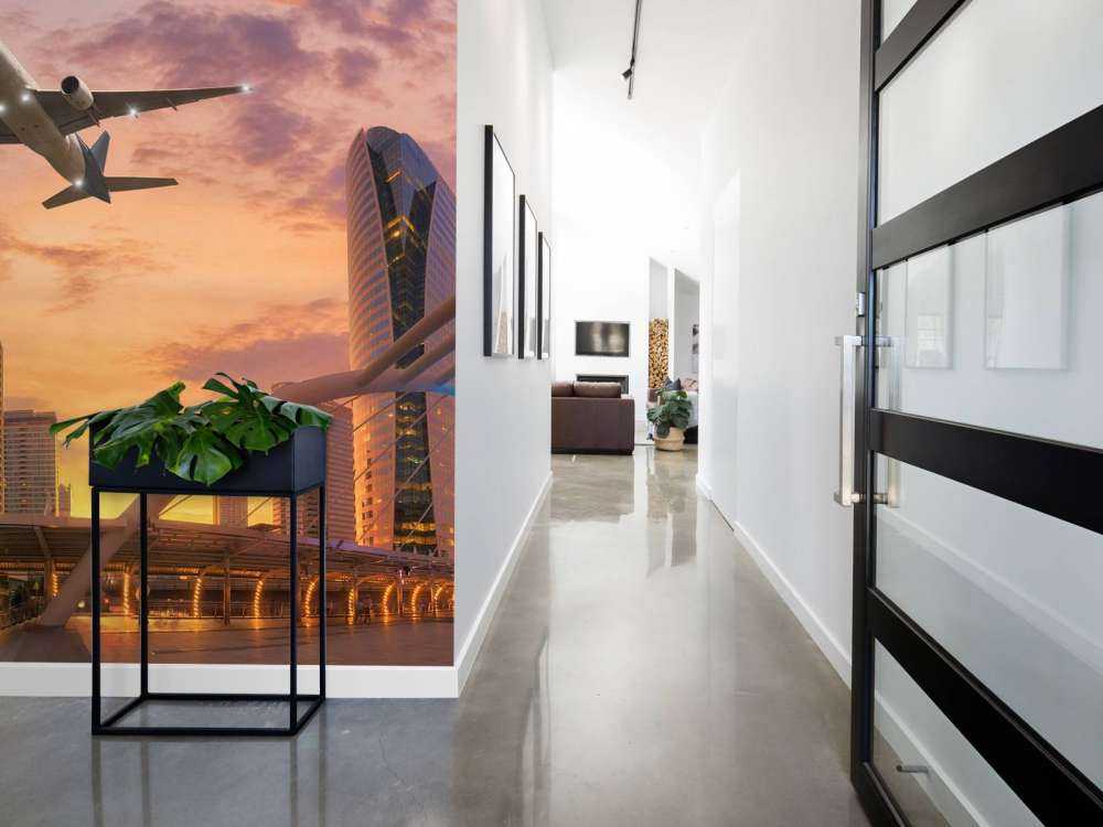 Vliegtuig boven Bangkok