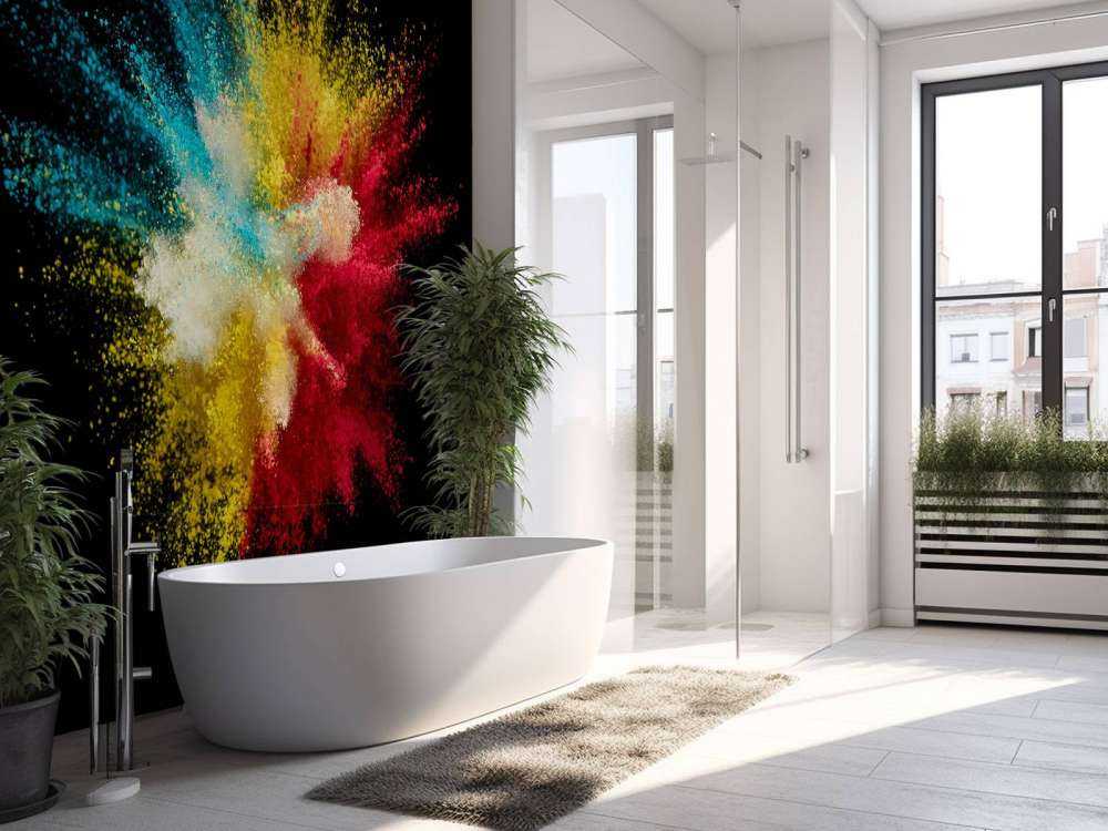 Kleurpoeder explosie