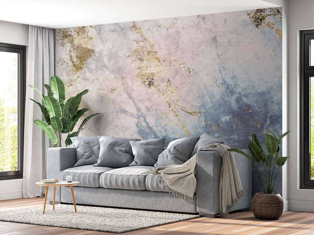 Marmer met gouden en roze accenten