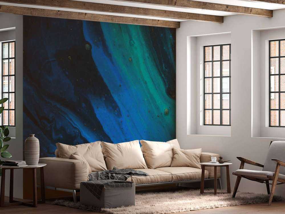 Structuur met blauwe en groene accenten