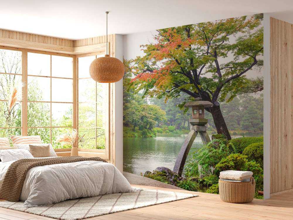 Tuin van Kenrokuen in de herfst