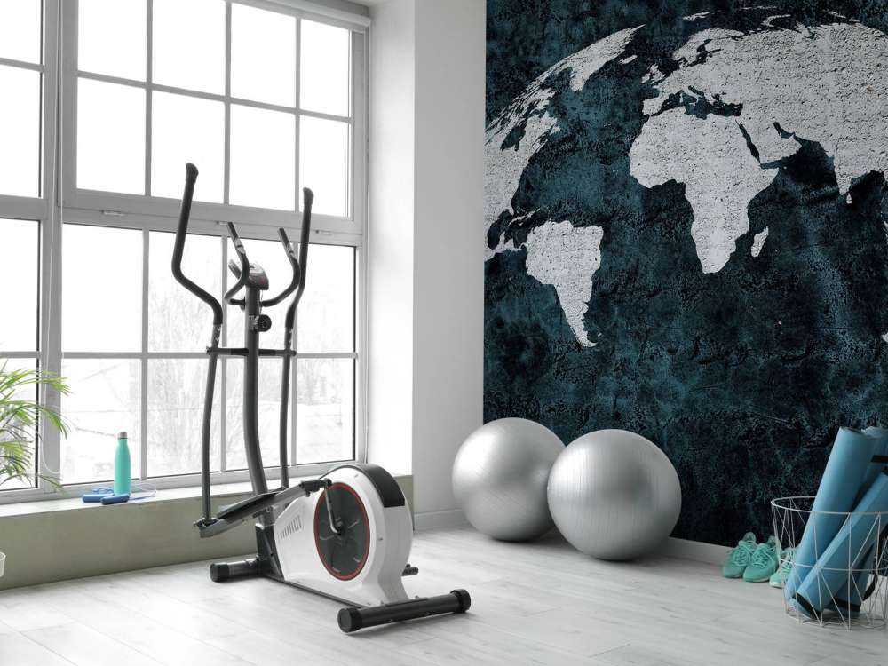 Wereldkaart beton structuur