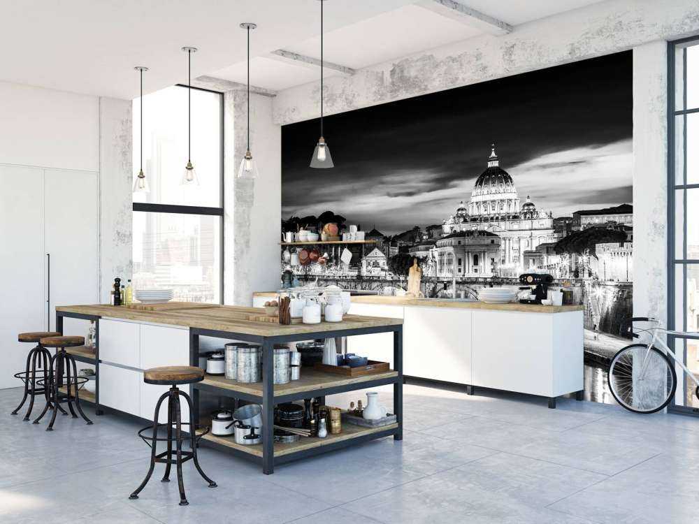 Vaticaanstad in zwart-wit