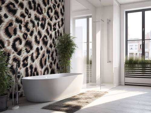 Beige gekleurde panter vacht