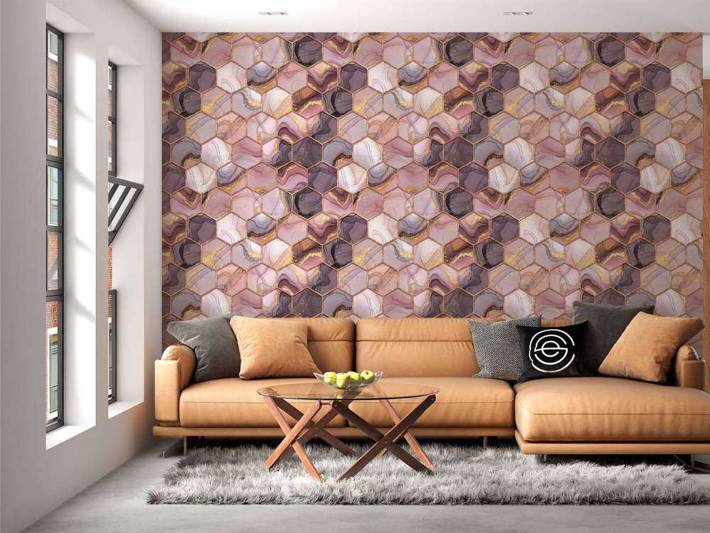 Kleurrijk honingraat