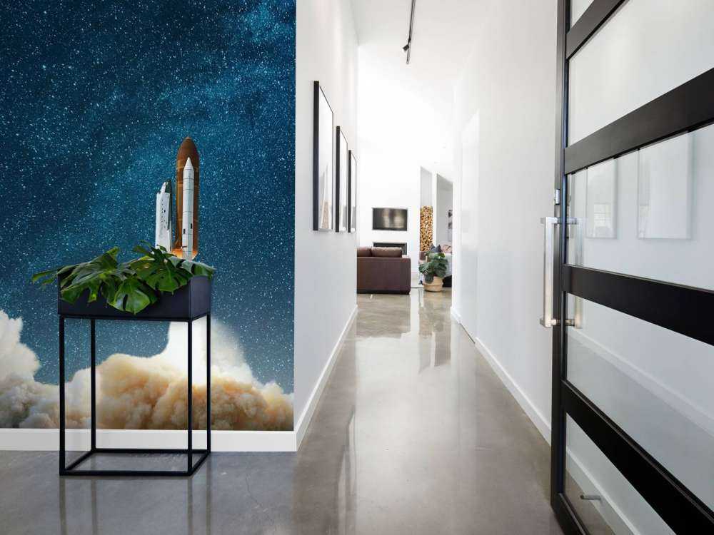 Space Shuttle lancering met sterren