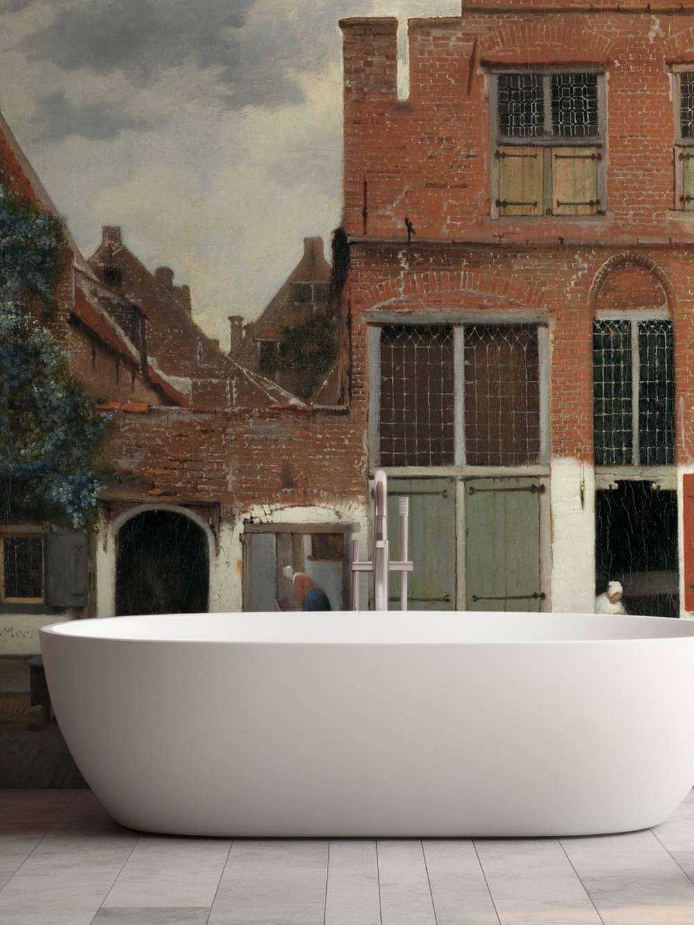 Gezicht op huizen in Delft