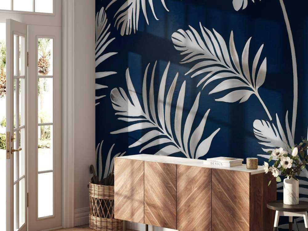 Golden leaves on dark Olive Green