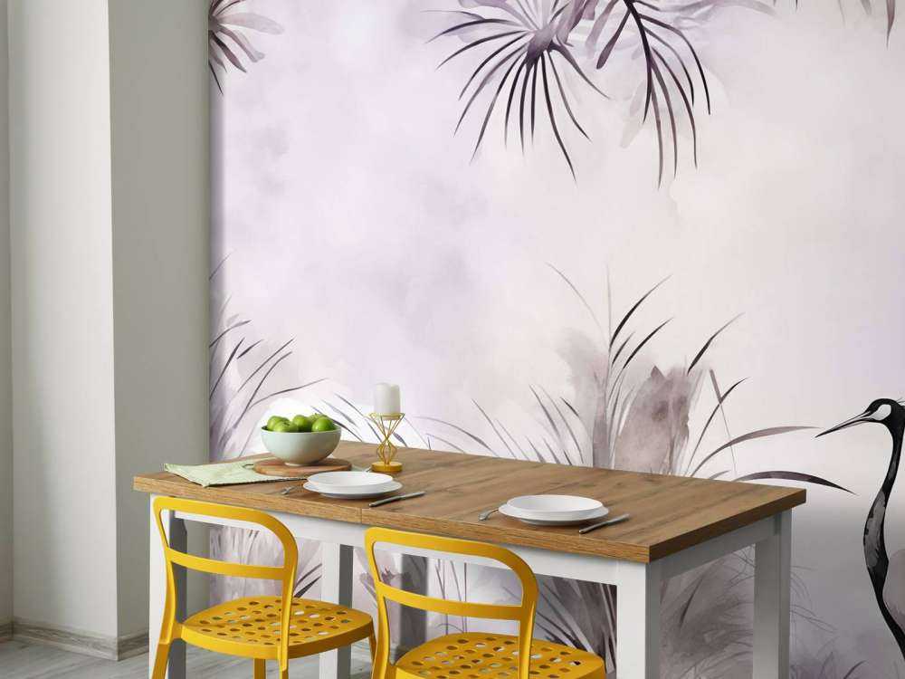 Cranes in Field White