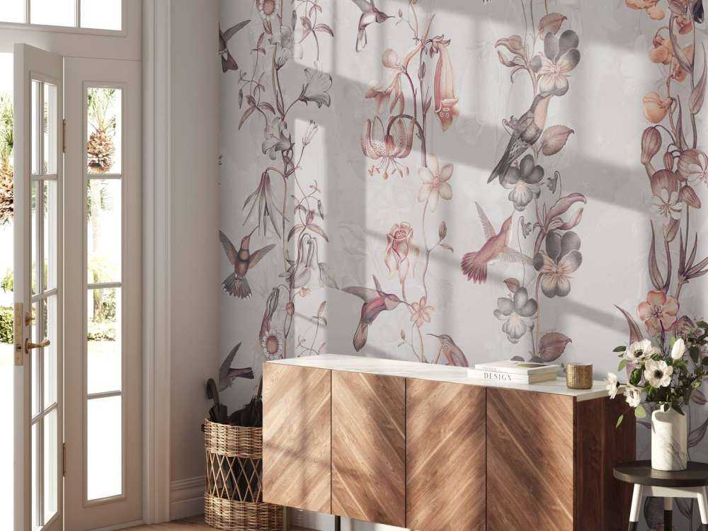 Weadow and Garden Flowers Old Pink