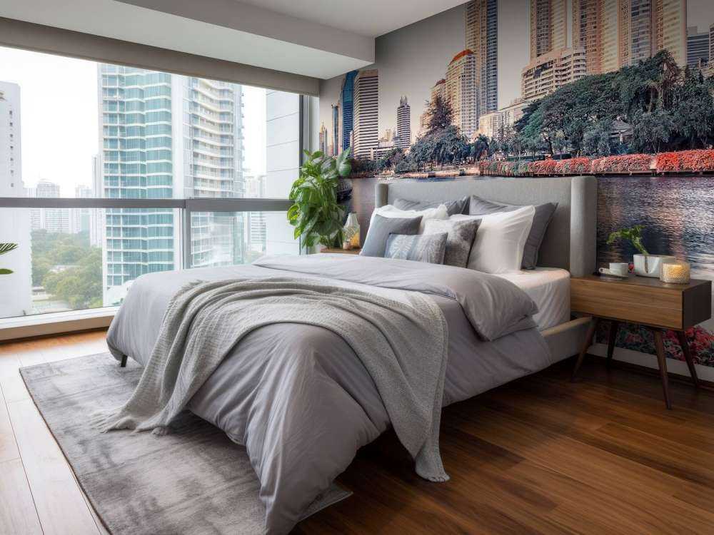 Bloemen aan de stadswaterkant