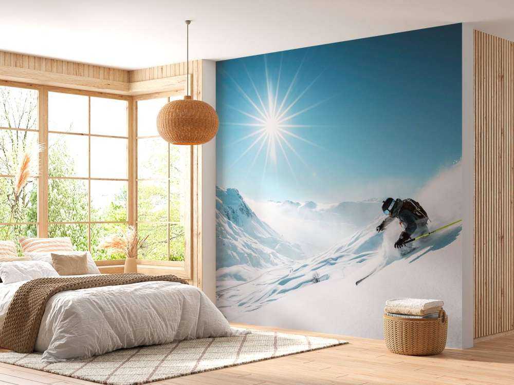 Poedersneeuw onder ijzige winterzon