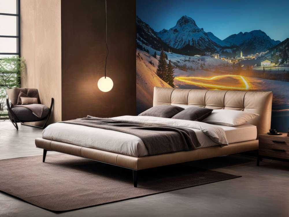 Lichtkunst in winters bergdorp