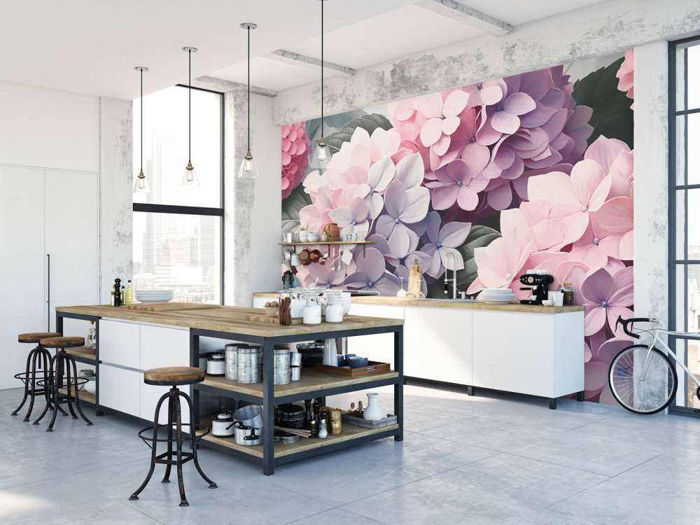 Zachte hortensia’s in pasteltinten