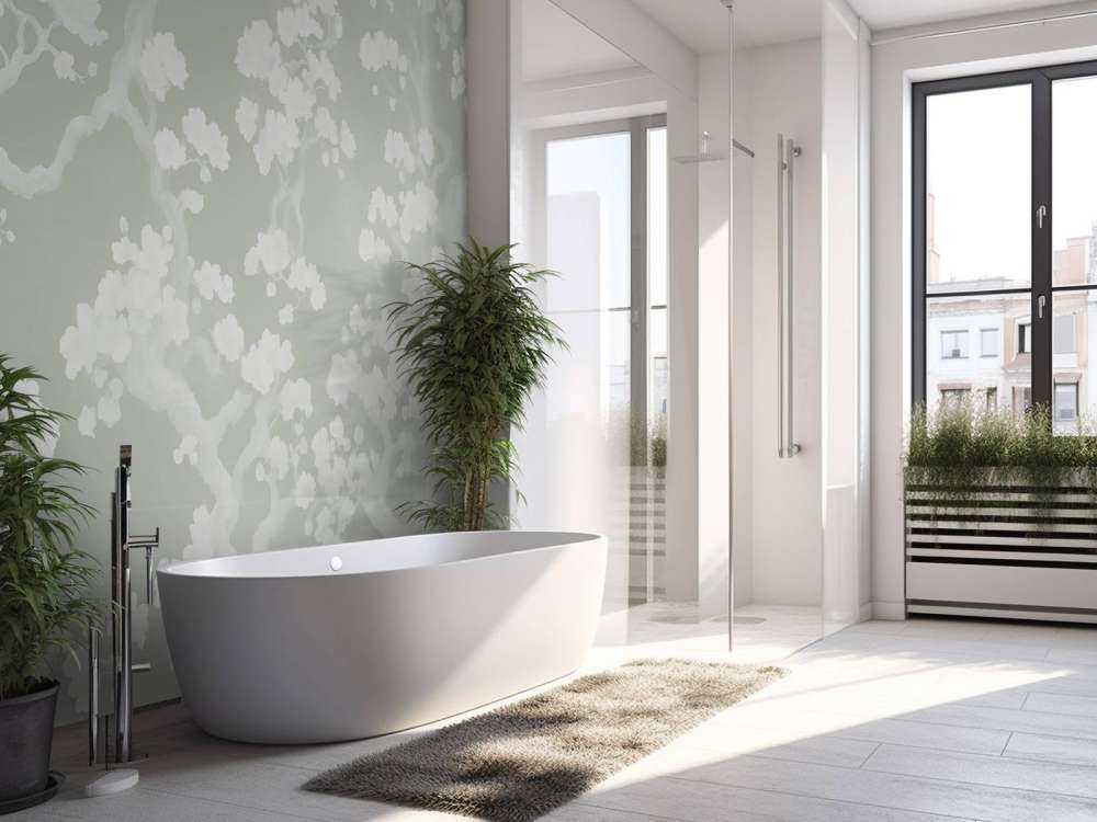 Wonderful blooming forest - green