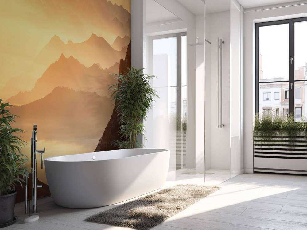 Gouden gloed over berglagen