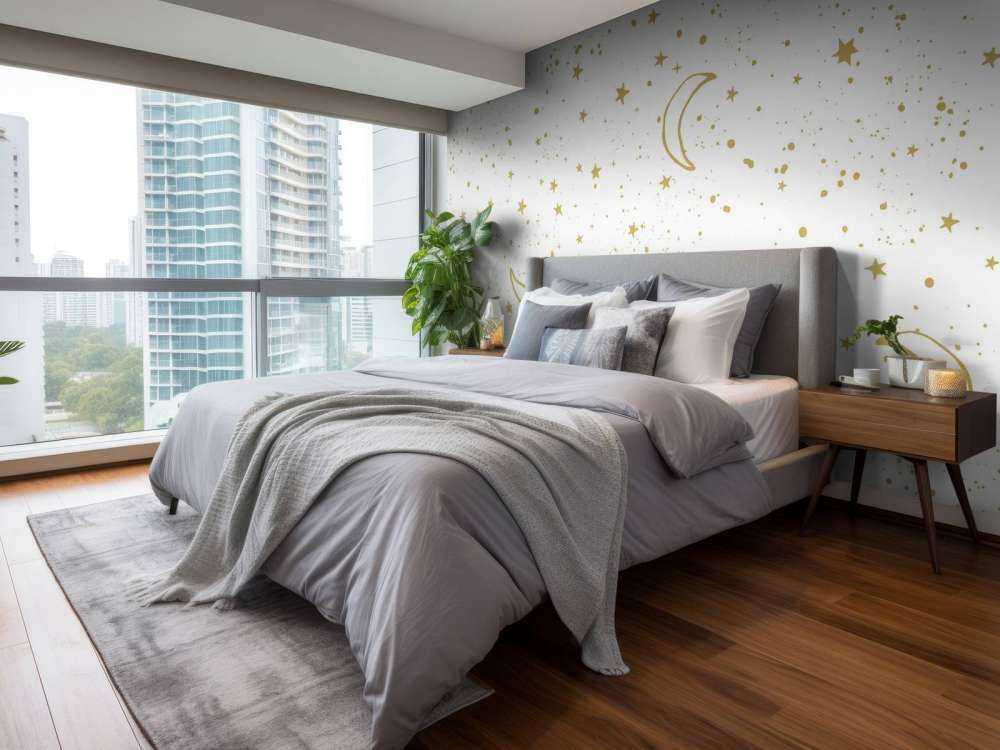 Gouden nachtlicht op wit