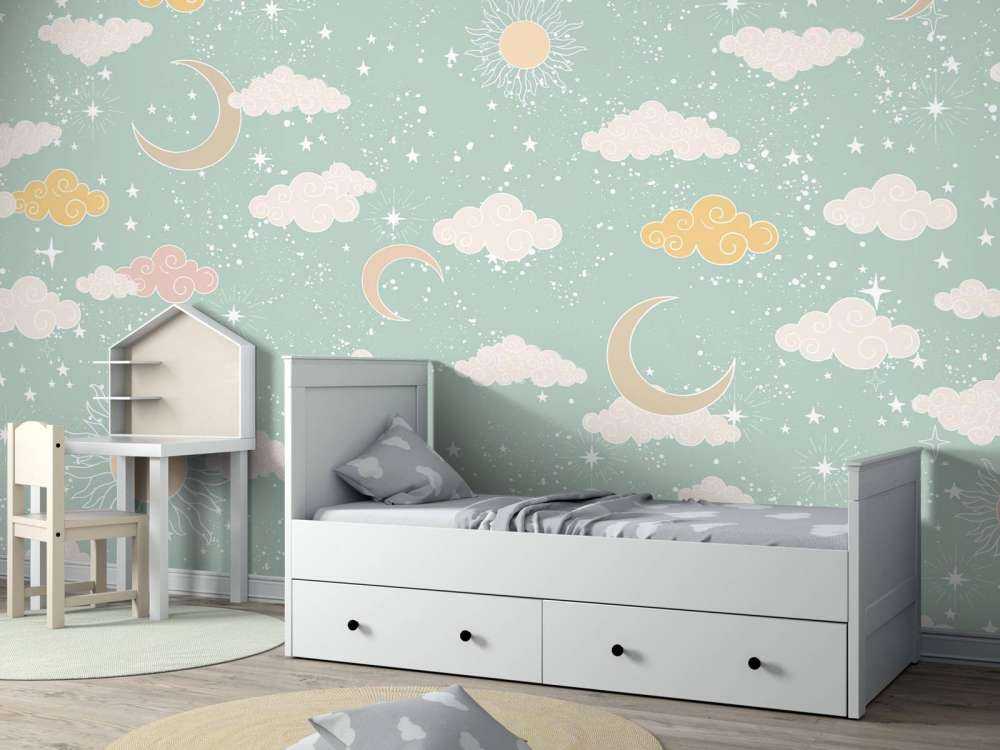 Hemellicht in pastel en mintgroen