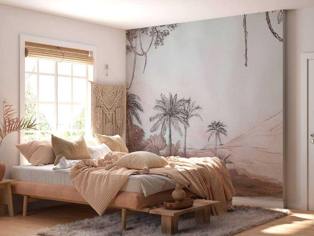 Palmenvallei in rozenlicht