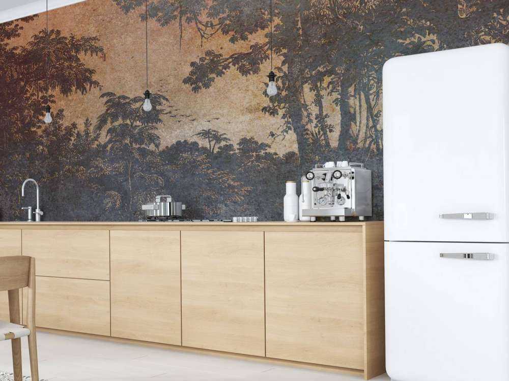 Verweerd oerwoud in schemerlicht