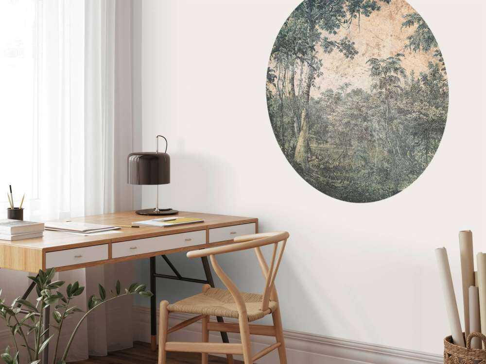 Verweerd tropisch woudpanorama