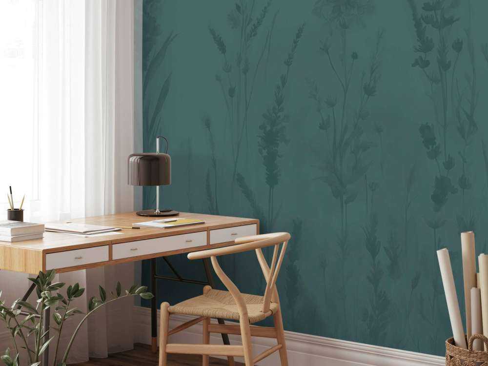 Lavender Glade Seamless Deep Teal